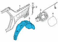 OEM 2022 Hyundai Santa Cruz GUARD ASSY-REAR WHEEL, LH Diagram - 86821-K5000