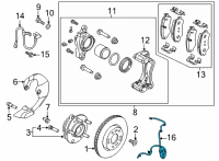 OEM 2022 Hyundai Ioniq 5 SENSOR ASSY-WHEEL SPEED, LH Diagram - 58930-GI000