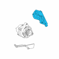 OEM 2000 Mercury Sable Alternator Mount Bracket Diagram - F5RZ-10A313-B