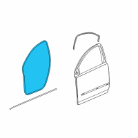 OEM Saturn Surround Weatherstrip Diagram - 23283530