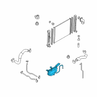 OEM Infiniti QX70 Radiator Reservoir Tank Assembly Diagram - 21710-1CB0A