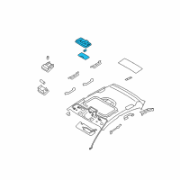 OEM 2008 Hyundai Elantra Room Lamp Assembly Diagram - 92850-2H000-4W