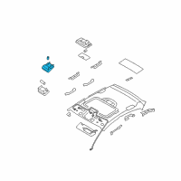 OEM Hyundai Elantra Overhead Console Lamp Assembly Diagram - 92810-2H000-4W