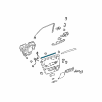 OEM 2003 Cadillac DeVille Sealing Strip-Rear Side Door Window Inner Diagram - 15789881