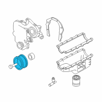 OEM Oldsmobile Cutlass Supreme Pulley Diagram - 24504609