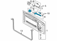 OEM 2021 Ford Bronco HINGE ASY - REAR DOOR Diagram - M2DZ-7842900-A