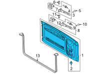 OEM Ford Bronco GATE ASY - LIFT Diagram - M2DZ-7840010-A