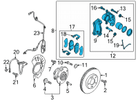 OEM Kia Niro EV Front Brake Assembly, Right Diagram - 58130K4000