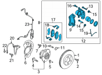 OEM 2019 Hyundai Kona Electric Brake Assembly-FR, RH Diagram - 58130-K4000