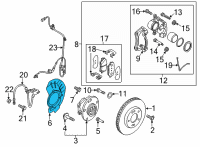 OEM 2020 Kia Niro EV Front Brake Disc Cover Diagram - 51755J9100