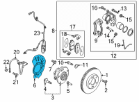 OEM 2019 Hyundai Kona Cover-Front Brake Disc Dust LH Diagram - 51755-J9100