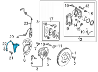 OEM Kia Niro EV Brake Front Hose, Right Diagram - 58732Q4000