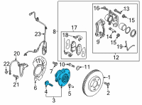 OEM Hyundai Front Wheel Hub Assembly Diagram - 51750-K4000