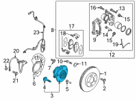 OEM 2020 Hyundai Kona Electric Front Wheel Hub Assembly Diagram - 51750-K4000