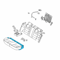 OEM 2007 Ford Fusion Seat Cushion Pad Diagram - 6E5Z-54600A88-A