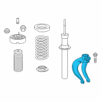 OEM BMW X6 Left Strut Bracket Spring Diagram - 31-12-6-851-591