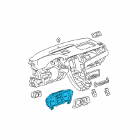 OEM 2008 Chevrolet Suburban 2500 Instrument Cluster Diagram - 25962009