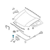 OEM Mercury Mariner Headlamp Assembly Bolt Diagram - -W708703-S307