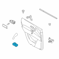 OEM 2012 Infiniti QX56 Power Window Switch Assembly, Rear Left Diagram - 25431-1LA1A