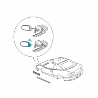 OEM 1998 Chevrolet Cavalier Mirror Asm, Outside Rear View-LH (Electric) Diagram - 88892501