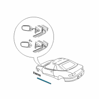 OEM 1997 Pontiac Sunfire Molding Asm, Front Side Door Center- LH (Paint To Match) Diagram - 88892077