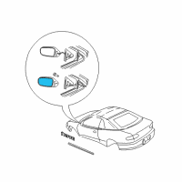 OEM Chevrolet Cavalier Mirror Kit, Outside Rear View Diagram - 12367168