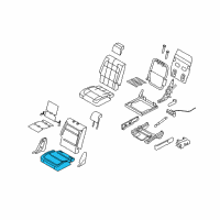 OEM 2009 Ford Flex Seat Cushion Pad Diagram - 8A8Z-7463841-F