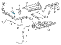 OEM 2022 Toyota Mirai Outlet Hose Diagram - 32942-62030