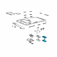 OEM 2003 Lexus GX470 Lamp Assembly, Rear Room Diagram - 81250-60010-A0