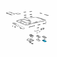 OEM 2003 Lexus GX470 Lens, Rear Room Lamp Diagram - 81251-60010