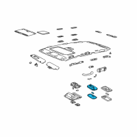 OEM 2005 Toyota 4Runner Dome Lamp Assembly Diagram - 81240-33030-B2