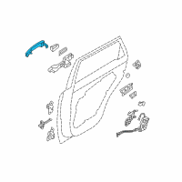 OEM Kia Sorento Rear Left Side Door Handle Diagram - 826512P010