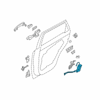 OEM 2015 Kia Sorento Rear Door Latch Assembly, Left Diagram - 814102P000