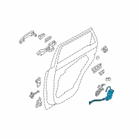 OEM Kia Rear Door Latch Assembly, Left Diagram - 814102P000