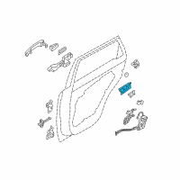 OEM 2012 Kia Sorento Front Door Inside Handle Assembly, Left Diagram - 826101U000
