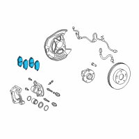 OEM 2008 Lexus IS F Front Disc Brake Pad Kit Diagram - 04465-53040