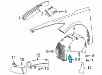 OEM 2022 Chevrolet Corvette Splash Shield Diagram - 84100498