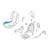 OEM 2003 Ford Escape Seat Cushion Pad Diagram - 2L8Z-78632A22-BA