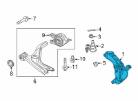 OEM 2022 Honda Civic KNUCKLE, R- FR Diagram - 51211-T20-A01