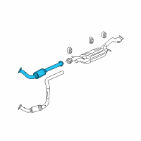 OEM 2004 Hummer H2 Converter & Pipe Diagram - 15229368