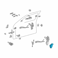 OEM 2002 Lexus LS430 Front Door Lock Actuator Assembly, Left Diagram - 69120-50030