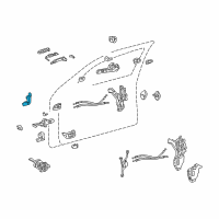 OEM Lexus LS430 Hinge Assy, Front Door, Upper LH Diagram - 68720-50040