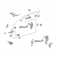 OEM 2002 Lexus LS430 Cable Assy, Front Door Lock Remote Control Diagram - 69710-50010