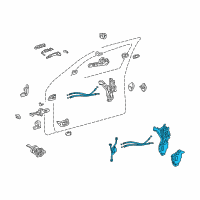 OEM Lexus Front Door Lock Assembly W/Motor, Right Diagram - 69030-50260