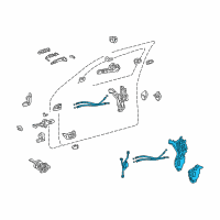 OEM 2004 Lexus LS430 Front Door Lock Assembly W/Motor, Right Diagram - 69030-50260