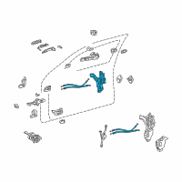 OEM 2004 Lexus LS430 Front Door Lock Assembly, Left Diagram - 69040-50181