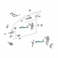 OEM 2001 Lexus LS430 Cable Assy, Front Door Inside Locking Diagram - 69750-50040