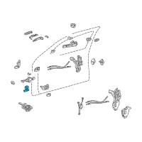 OEM 1996 Lexus LS400 Hinge Assy, Front Door Diagram - 68730-50030