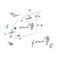 OEM Lexus LS430 Door Inside Handle Sub-Assembly, Left Diagram - 69206-50030-A1