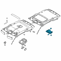 OEM Hyundai Veloster Room Lamp Assembly Diagram - 92850-J9100-NNB